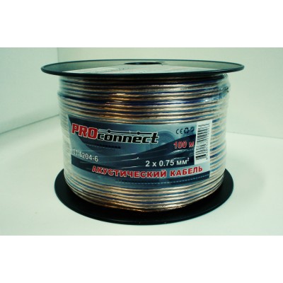Провод акустический 2х0,75 PROconnect BlueLine  катушка 100м 01-6204-6