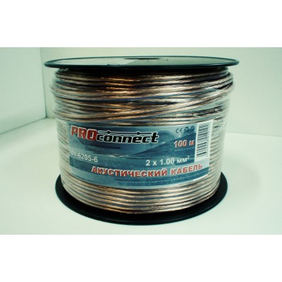 Провод акустический 2х1,0 PROconnect BlueLine  катушка 100м 01-6205-6
