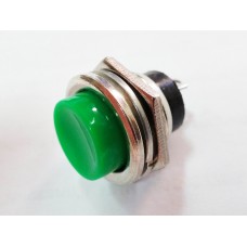 Кнопка металл без фиксации RWD-306 зелёная 220В 2А d16.2 36-3353