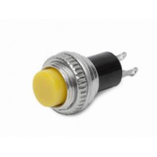 Кнопка мини металл без фиксации RWD-213 220В 2А d10.2 желтая 36-3334