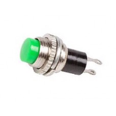 Кнопка мини металл без фиксации RWD-213 220В 2А d10.2 зелёная 36-3333