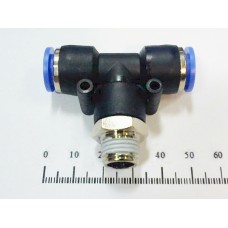 Фитинг металлопласт. тройник тр. 3/8 - нар. рез. NPT 1/4 арт. SPB3/8-N2
