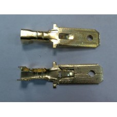 Разъём папа 6,3 жёлтые сеч. 1-1,5 Rexant 08-0911