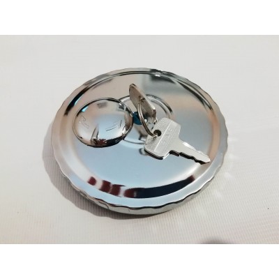Крышка топливного бака 80 мм хром с защитой KN-036