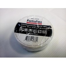 Изолента ПВХ 15x0.15х10 белая Fortisflex
