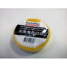 Изолента ПВХ 15x0.15х10 желтая Fortisflex