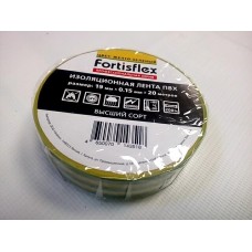 Изолента ПВХ 19х0.15x20 желто-зеленая Fortisflex
